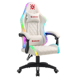  Кресло игровое Defender Energy RGB (64557) белый 