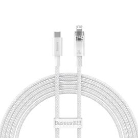  Кабель USB-C BASEUS Explorer Series Type-C - Lightning, 4A, 20W, 2 м, белый 
