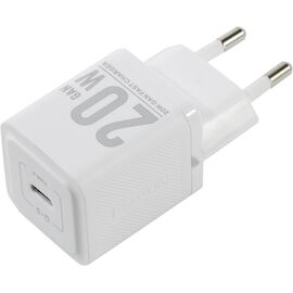  Сетевое зарядное устройство Vention FEPW0-EU на 1 порт USB С GaN 20W Белый 