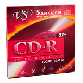  VS CD-R 80 52x конверт/5, (Арт. VSCDRK501) 