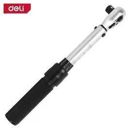  Ключ динамометрический Deli DL170025 предельный 5-25Нм, 3/8", головка Cr-Mo, 72 зуба, точность +/- 3проц., противоскользящая рукоятка, кейс 