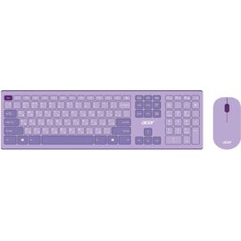  Клавиатура + мышь Acer OCC205 клав:фиолетовый мышь:фиолетовый USB беспроводная slim 