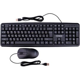  Комплект клавиатура+мышь Гарнизон GKS-122 104кл+3кн, 1000DPI, 1.8м черный 