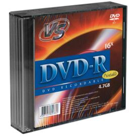  VS DVD-R 4,7 GB 16x SL/5 Ink Print, (Арт. VSDVDRIPSL501) 