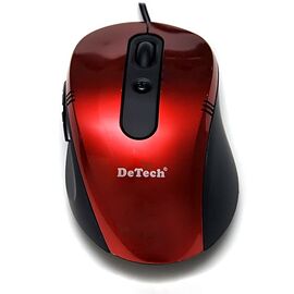  Мышь DeTech DE-5053G Rubber&Shiny Red 