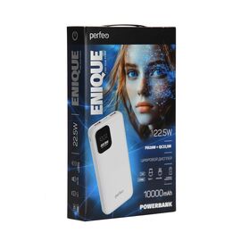  Повербанк Perfeo 10000 mAh/LED дисплей/PD + QC 3.0/Type-C/2 USB/Выход: 5A, max 22.5W/ Белый 