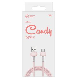  Дата-Кабель Red Line Candy USB - Type-C, розовый 