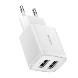  СЗУ Baseus Compact Charger 2USB 10.5W , CCXJ010202 (White) 