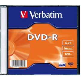  Диск DVD-R Verbatim (43547) 4.7Gb 16x Slim case (20шт) 