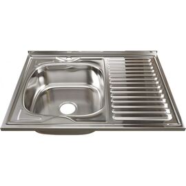  Мойка Mixline 528180 60х80 0,8 левый выпуск 3 1/2 18см с сифоном 