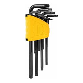 Набор ключей Torx Deli DL234209H удлиненных 9 шт T10,T15,T20,T25,T27,T30,T40,T45,T50 