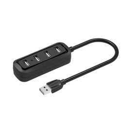  Концентратор Vention VAS-J43-B100 USB 2.0 на 4 порта черный 1м 