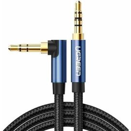  Кабель UGREEN AV112 60179 3.5mm Male to 3.5mm Male Angled Cable 1m Blue-Black 