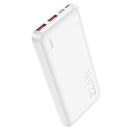  Внешний аккумулятор 10000mAh 2USB+ micro USB+Type-C 3.0A PD 22.5W c LED-индикатором Hoco J101 (White) 
