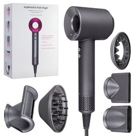  Набор фен supersonic (6 в 1) с насадками , 1.8M (Серый) 