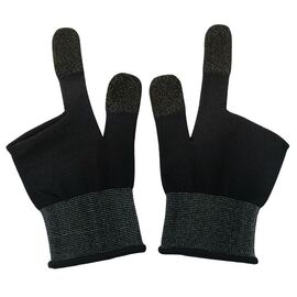 Напальчники для мобильных игр HOCO GA21 Eagle Claw silver fiber two-finger gaming gloves (черный) 
