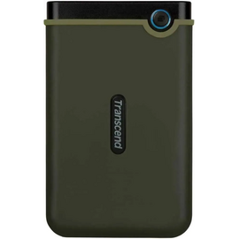  Внешний HDD 2TB Transcend StoreJet 25M3G (TS2TSJ25M3G), 2.5", USB 3.1, резиновый противоударный, Милитари зеленый 