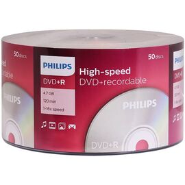  Диск DVD+R Philips DR4S6B50F/97 4.7Gb, 16x, Cake Box (50) 