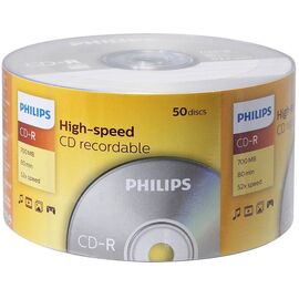  Диск CD-R Philips CR7D5SB50/97 700Mb, 52х, Cake Box (50) 