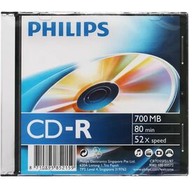  Диск CD-R Philips CR7D5SF01/97 700Mb, 52х, Slim Case (1) 