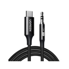  Кабель UGREEN CM450 (55734) USB-C Male to 3.5mm Male Audio Cable Adapter 1m Black 