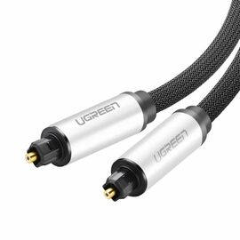  Аудиокабель UGREEN AV108 (10539) Toslink Optical Male To Male Audio Cable 1m Black/Silver 