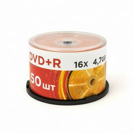  Диск DVD+R MIREX UL130013A1B, 4,7Гб, 16x, Cake Box (упаковка на шпиле) 50шт 