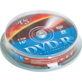  Диск DVD-R VS VSDVDRCB1001 4,7Gb Cake Box (упаковка на шпиле) 10шт 
