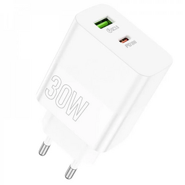  СЗУ BOROFONE BN14 Royal PD30W+QC3.0 charger set(C to iP) (белый) 