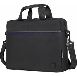  Сумка портфель BRAUBERG 272603 Practical 29х40х7см Blue line, черная 
