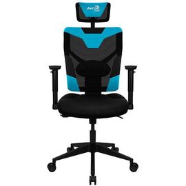  Кресло Aerocool Guardian черный/голубой сиденье черный экокожа/сетка с подголов. крестов. нейлон 