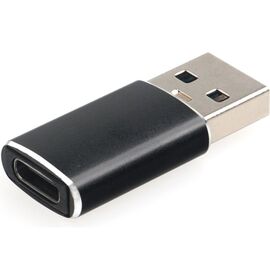  Переходник CABLEXPERT A-USB3.1-AMCF USB 3.1 AM/Type-C (F) 5Гбит/с, QC3.0, металлический корпус, Pro, черный 