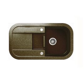  Кухонная мойка Marmorin Laver 510 513 004 Brown гранит, чаша+1/2чаши+сушка (1 1/2b1dR) 880х500х190 