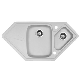  Кухонная мойка Marmorin Torro 220 613 003 Grey гранит, чаша+1/2чаши+сушка (trapezi) 980х500х190 