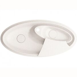  Кухонная мойка Marmorin Silvanus White гранит две чаши (2b) 1100х540х150 