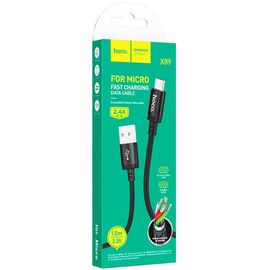 Кабель HOCO X89/ USB  Micro/ 1m/ 2,4A/ Черный, (Арт. HC-84346) 
