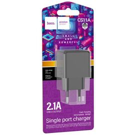  Сетевое зарядное устройство HOCO CS11A/ 1 USB/ Выход: 10.5W/ Черный 