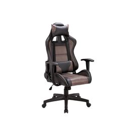  Кресло игровое BRABIX GT Racer GM-100 (531819) ткань, экокожа, черное/коричневое 