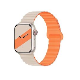  Ремешок HOCO WA22 для умных часов APPLE Watch 38/40/41mm двухцветный силикон белый, оранжевый 