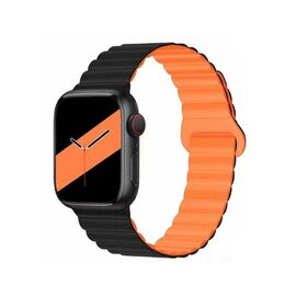  Ремешок HOCO WA22 для умных часов APPLE Watch 38/40/41mm двухцветный силикон оранжевый, чёрный 