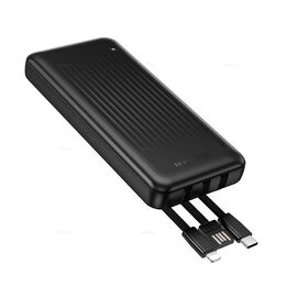  Аккумулятор внешний резервный BOROFONE BJ79 Clever power bank with 3 cables (10000mAh) (черный) 