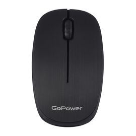  Мышь беспроводная GoPower GPM02 классическая USB черный (1/100) 