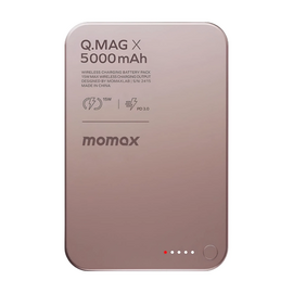  Внешний аккумулятор MOMAX IP116AP Q.Mag X Magnetic wireless Batter Pack 5000mAh Pink 