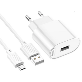  СЗУ HOCO C109A(10.5W) Fighter single port charger(EU) (белый) 
