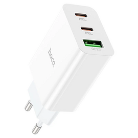  Блок питания сетевой HOCO C99A 1USB, 2Type-C 3000mA, PD, QC, AFC, FCP, кабель USB -микро USB, 1.0м белый 