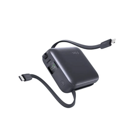 Внешний аккумулятор TTEC 2BB231GR ReCharger Mini LCD 10000mAh USB-C PD 20W Powerbank с кабелем USB-C&Lightning серый 
