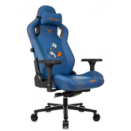  Кресло Knight Craft Dragon синий экокожа крестов. металл 