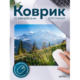  Коврик для компьютерной мыши Perfeo "Природа", Рис.4, (240*200*2 мм),ткань+резиновое основание, (Арт. PF_E1740) 