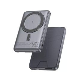  Power bank HOCO Q46 Title PD20W magnetic +card holder+phone holder 5000mAh Silver gray 