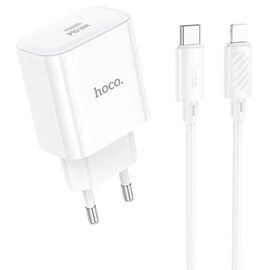  Зарядное устройство Hoco C76A Pro Majestic single port PD30W charger set (C to iP) (EU) (white) 